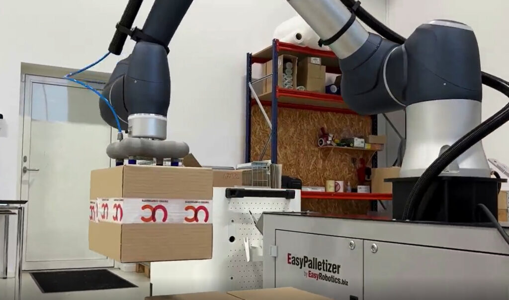 robotic palletizer close up